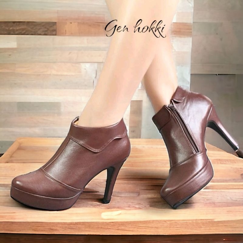 Promo  Boots Heels Wanita 10 Cm Model Krah Sexy Girl/Hsbr02