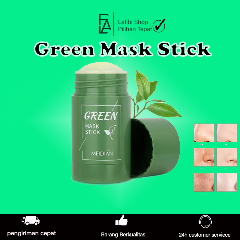 MEIDIAN Green Tea Mask Cleansing Clay Stick Masker wajah Masker Pembersih komedo/Cleansing Mask WAJA