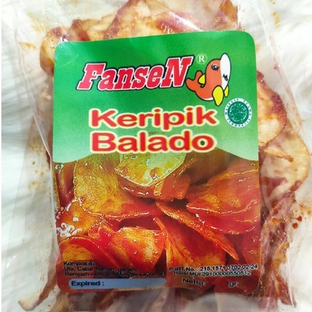 

Keripik Ubi Sambal Balado basah FANSEN 180 gr