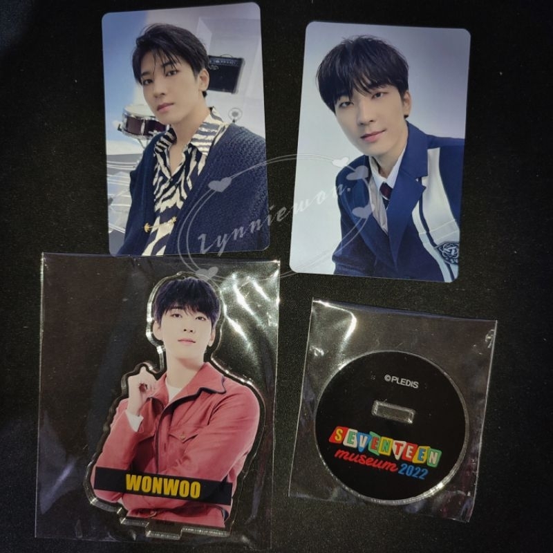 Photocard Official - Wonwoo Dream Set Regular, Lim A, Acrylic Stand Wonwoo, Seventeen Museum Cafe in