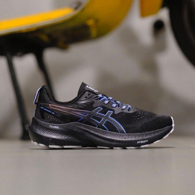 Asics GT 2000 12 Black Blue Orange High Quality