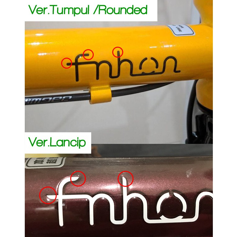 CUTTING STICKER FRAME SEPEDA FNHON GUST KHUSUS EMBOSS