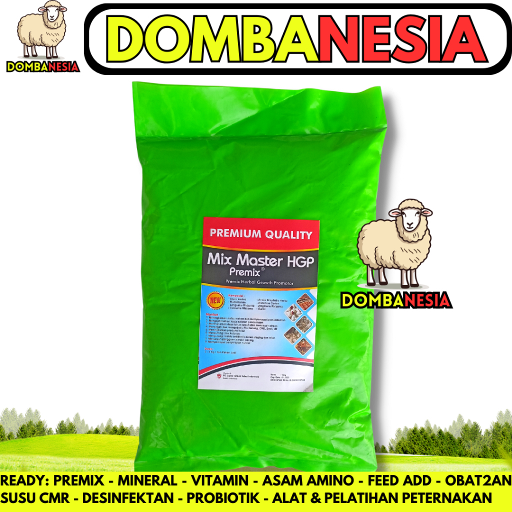 MIX MASTER HGP 1KG - HERBAL GROW PROMOTOR - Premix HGP Pemacu pertumbuhan ternak ayam bebek puyuh