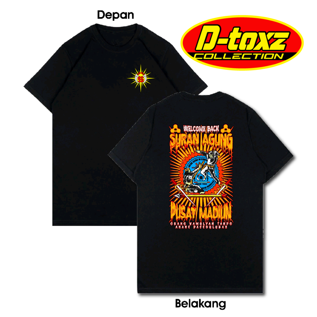 KAOS WELCOME BACK SURAN AGUNG PUSAT MADIUN KAOS PSHW TUNAS MUDA LOGO DEPAN SINAR D TOXZ COLLECTION 1
