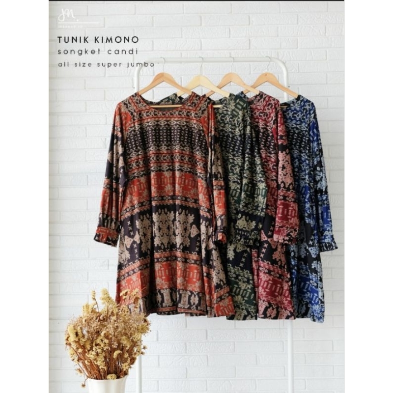 Tunik Kimono 4L Motif Etnik Denim Calvin Jeans