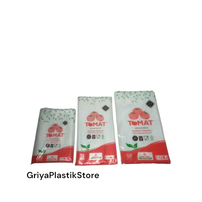 Plastik es merk TOMAT 1,5kg,1/2kg,1kg||plastik bening es|| plastik merk TOMAT bening
