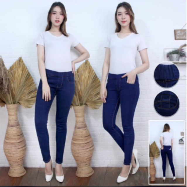 Celana jeans pinggang karet wanita/celana jeans pinggang karet wanita kekinian#celana jeans pinggang