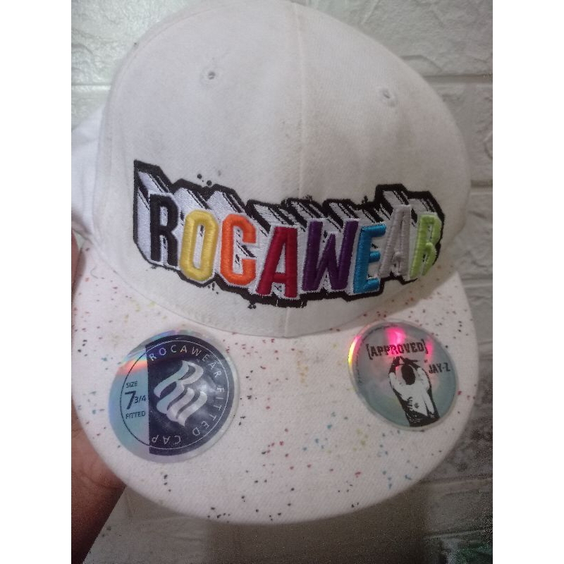 topi snapback rocawear bekas second orginal