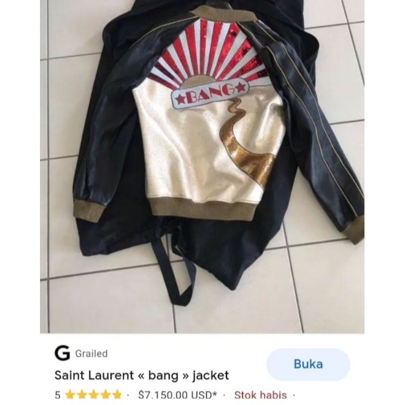 jaket bomber ysl second