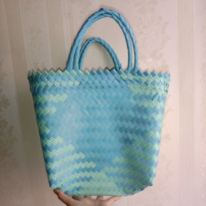 Lurik tanggung/tas belanja/hampers/Rinjing/Tas anyaman