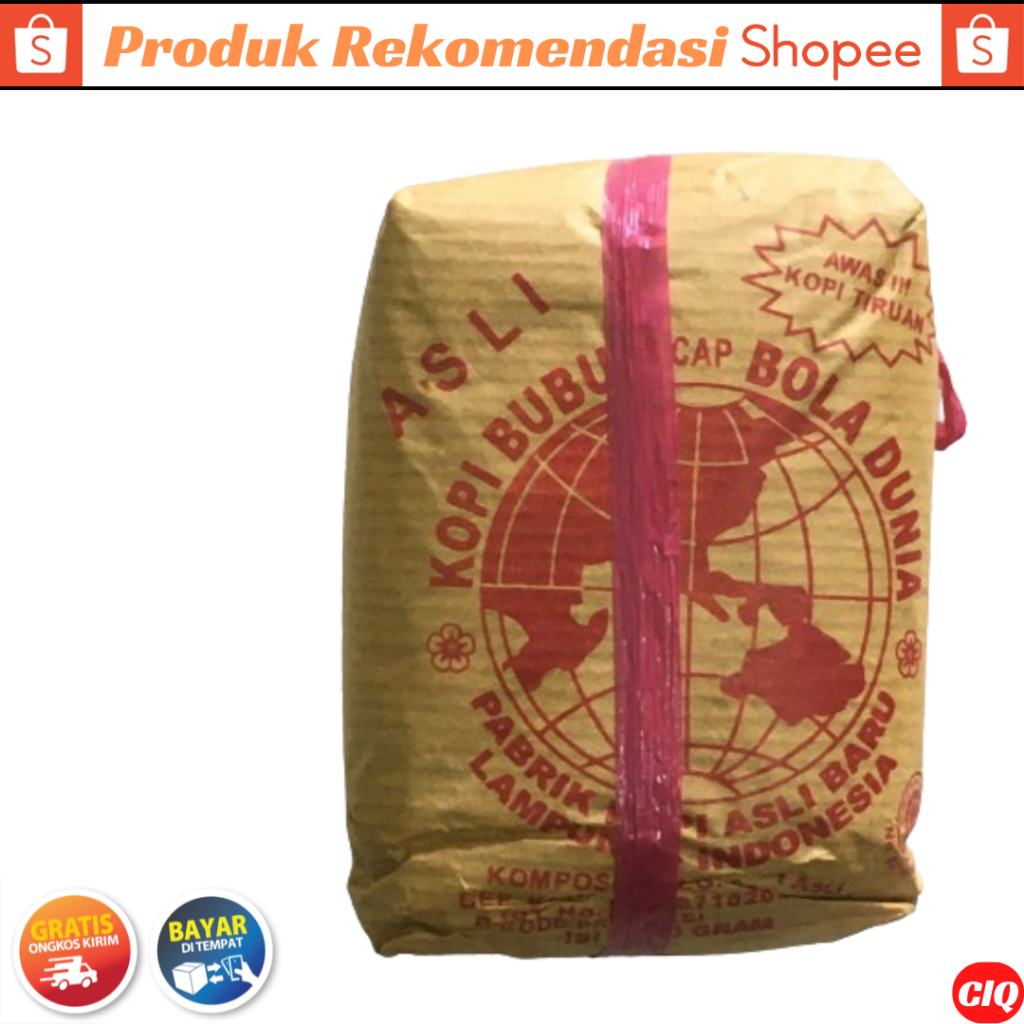 

Kopi Bubuk Cap Bola Dunia Lampung Pabrik Kopi Asli Baru 250 gram Robusta
