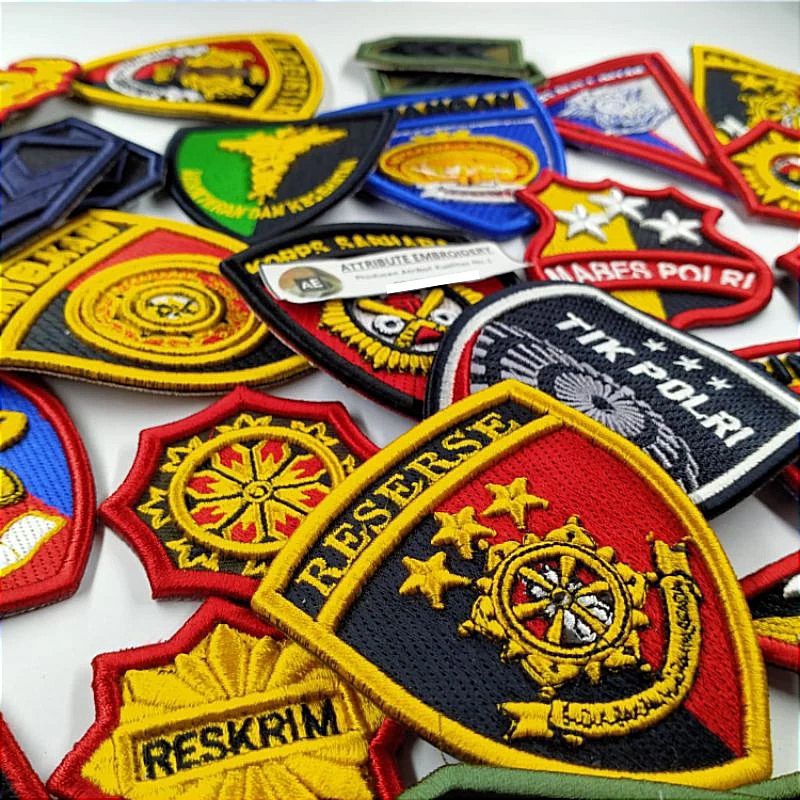ATRIBUT POLRI / BET POLRI / BREVET POLRI BORDIR TIMBUL HARGA SATUAN