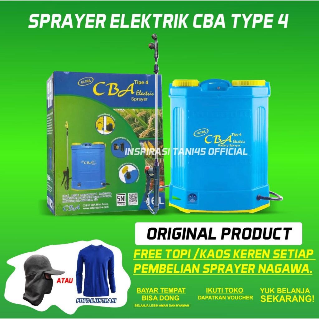 Tangki Sprayer Electrik CBA ultra Type 4 16lt/CBA Tangki Semprot Cas Elektrik Ultra/Tangki Semprot 1