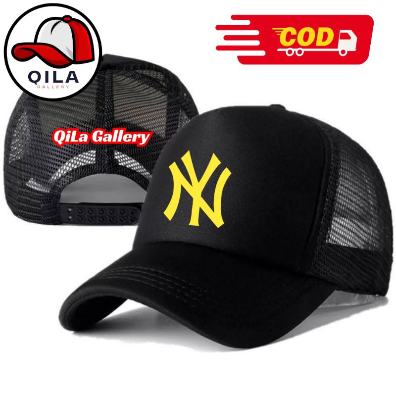 QiLa Gallery Topi Trucker NY - Topi Distro NY Logo - Topi NY Premium - Topi Pria Dewasa - Topi Pria 