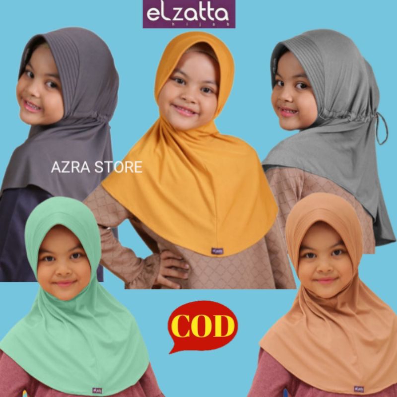 Elzatta Zaria Sahara S Kids Hijab Kerudung Jilbab Bergo Anak Krudung Jelbab Serut Polos