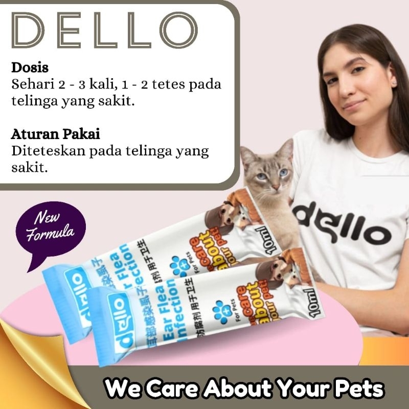 Obat Tetes Kutu Telinga Kucing Obat Radang Telinga Kucing Obat Gatal Infeksi Telinga Kucing EAR FLEA