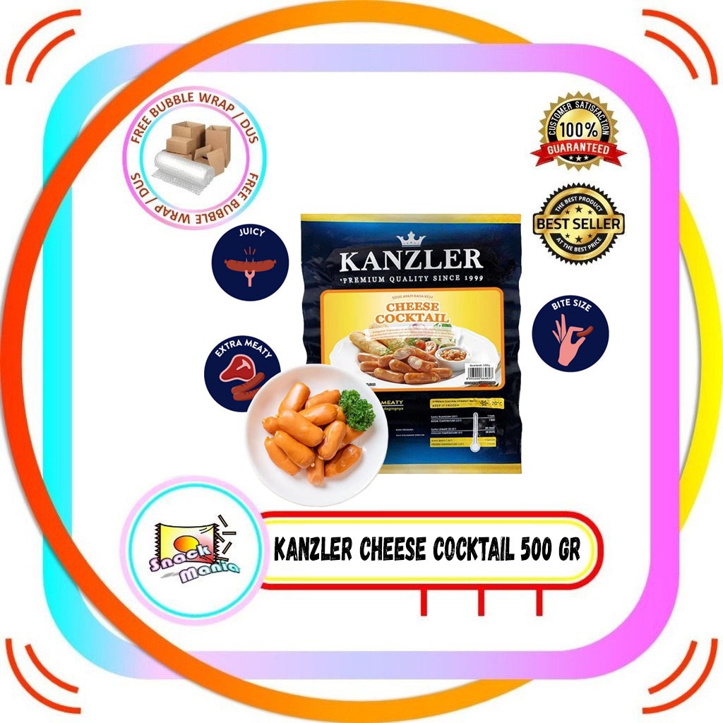 

Kanzler Chicken Cheese Cocktail Sausages ~ 500 gr Sosis Ayam Keju