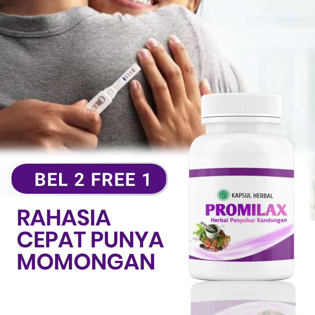 PROMILAX Beli 2 Gratis 1, Vitamin Suami Istri dan Penguat Kandungan Muda, Obat Penyubur Sperma Pria 