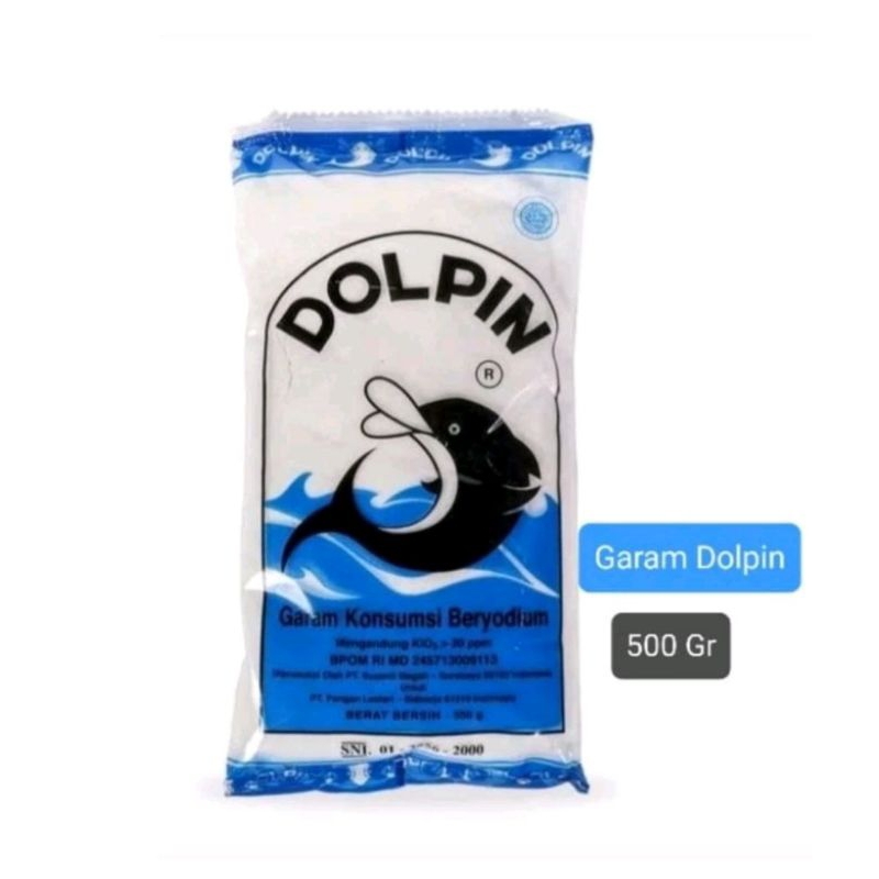 

Garam Dolpin 500 gr, Harga Jual per pack