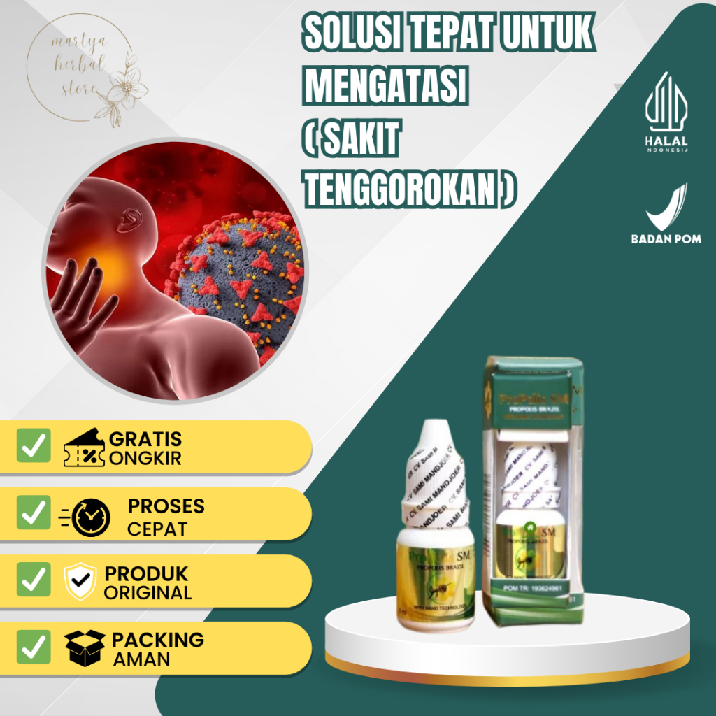 Propolis SM Brazil Obat Sakit Tenggorokan Obat Infeksi Tenggorokan Obat Sakit Menelan Obat Tenggorok