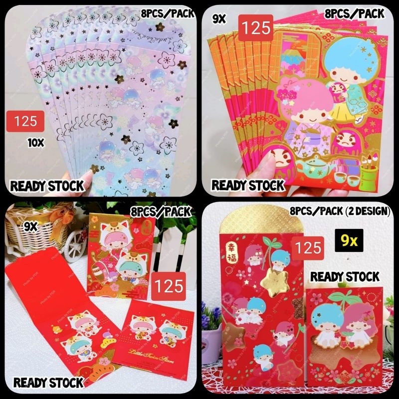 

Angpao Amplop Sincia CNY Lebaran Pastel & Merah Gold Isi 8 Pcs Sanrio Edisi Little Twin Stars