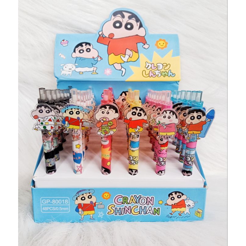 

Pulpen gel ( TINTA BIRU ) motif Crayon Shinchan
