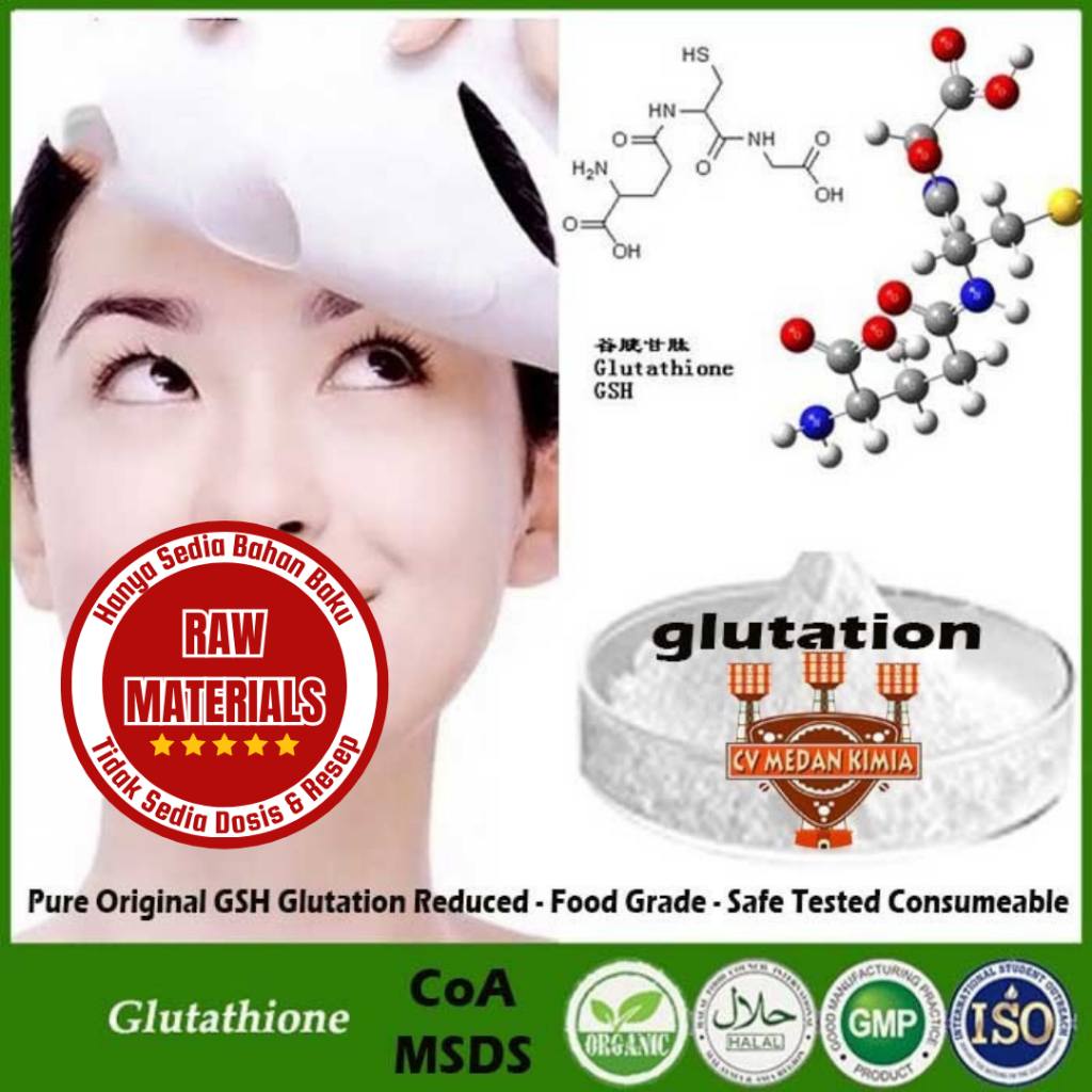 Glutathione Powder 50gr Untuk Kapsul / L-Glutathione Reduced Powder Glutathione Whitening