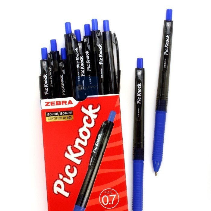 

Pulpen Zebra Pic Knock Fine 0.7 Black / Blue