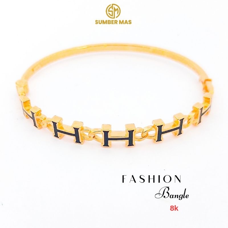 GELANG KOLONG H HITAM EMAS 8K - SUMBER MAS