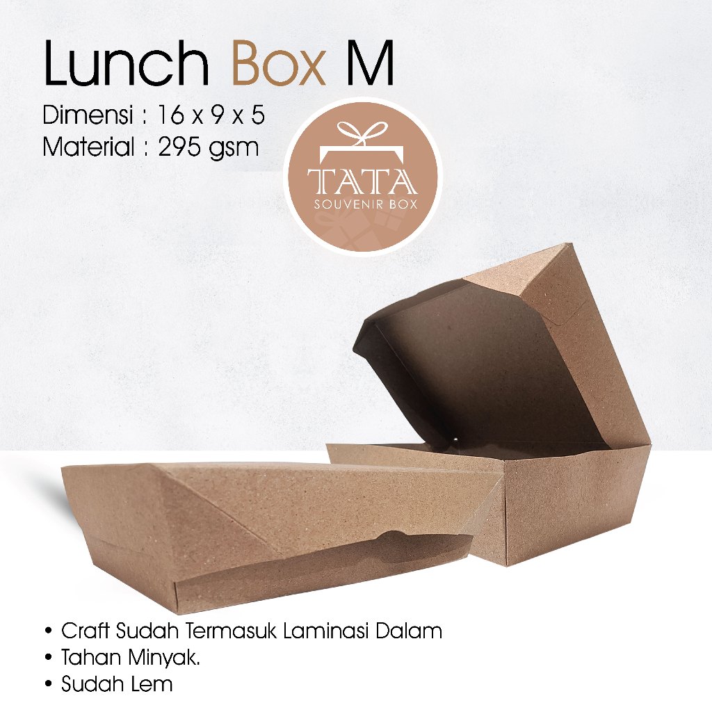 

Brown Paper Craft Lunch Box Size M - Lunch Box Coklat Kraft Ukuran M Sudah Lem ( Min Order 1 Dus )