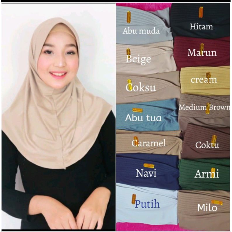 Jilbab sport jersey premium