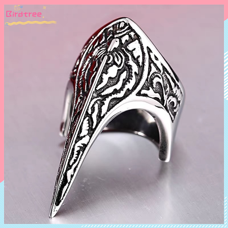 Readystock CODCincin Vintage Bird  Ring Hip Hop Eagle Mulut Defense Defense Ring Disesuaikan Cincin 
