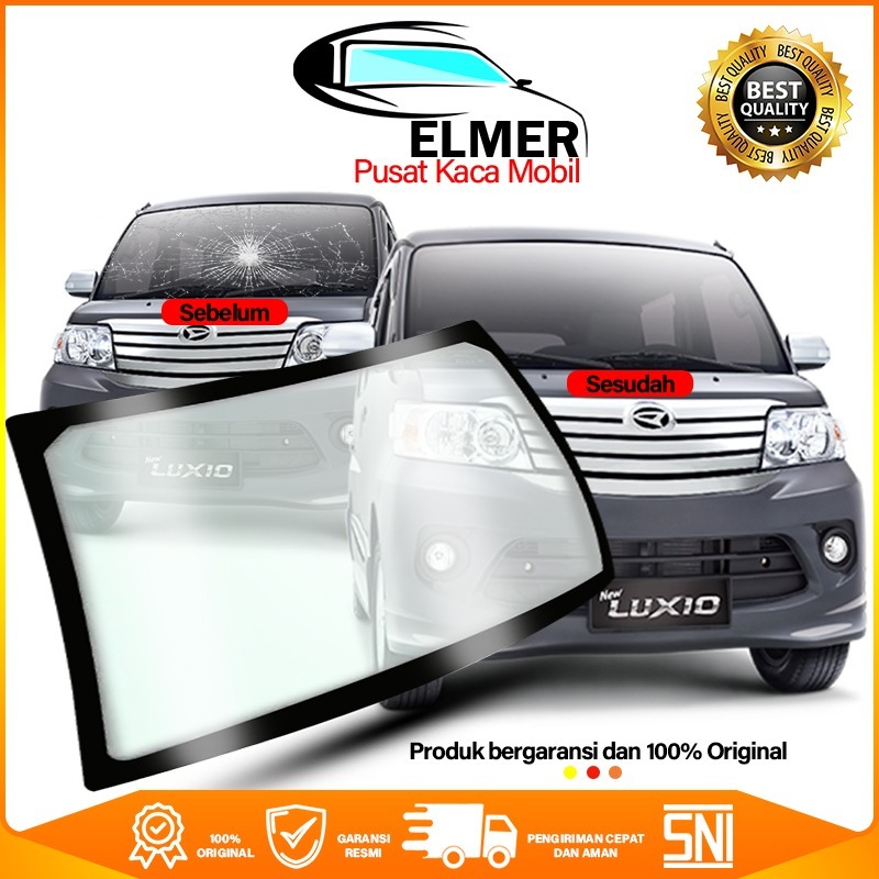 ELMER Kaca Depan Kaca Mobil Daihatsu Gran Max / Luxio SNI Bergaransi