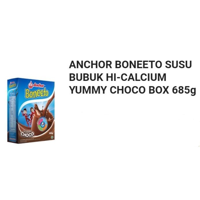 

ANCHOR BONEETO SUSU BUBUK HI-CALCIUM YUMMY CHOCO BOX 685gr