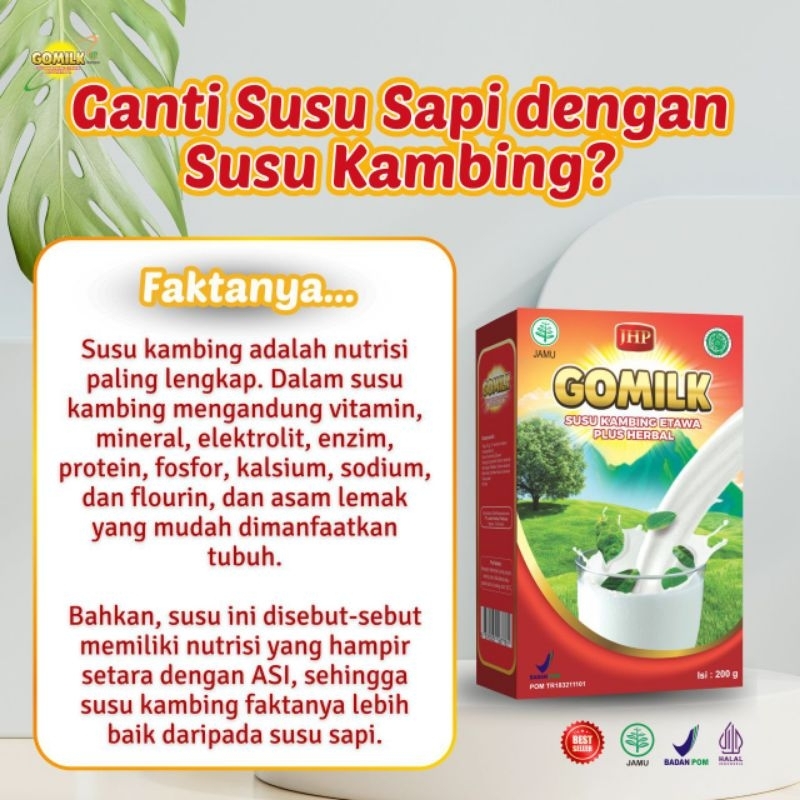 

GOMILK SUSU KAMBING ETAWA KEMASAN 200gr