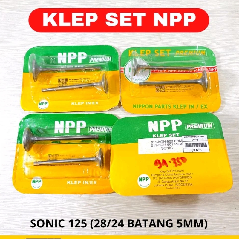 KLEP VALVE NPP SONIC 125 28 24 BATANG 5MM