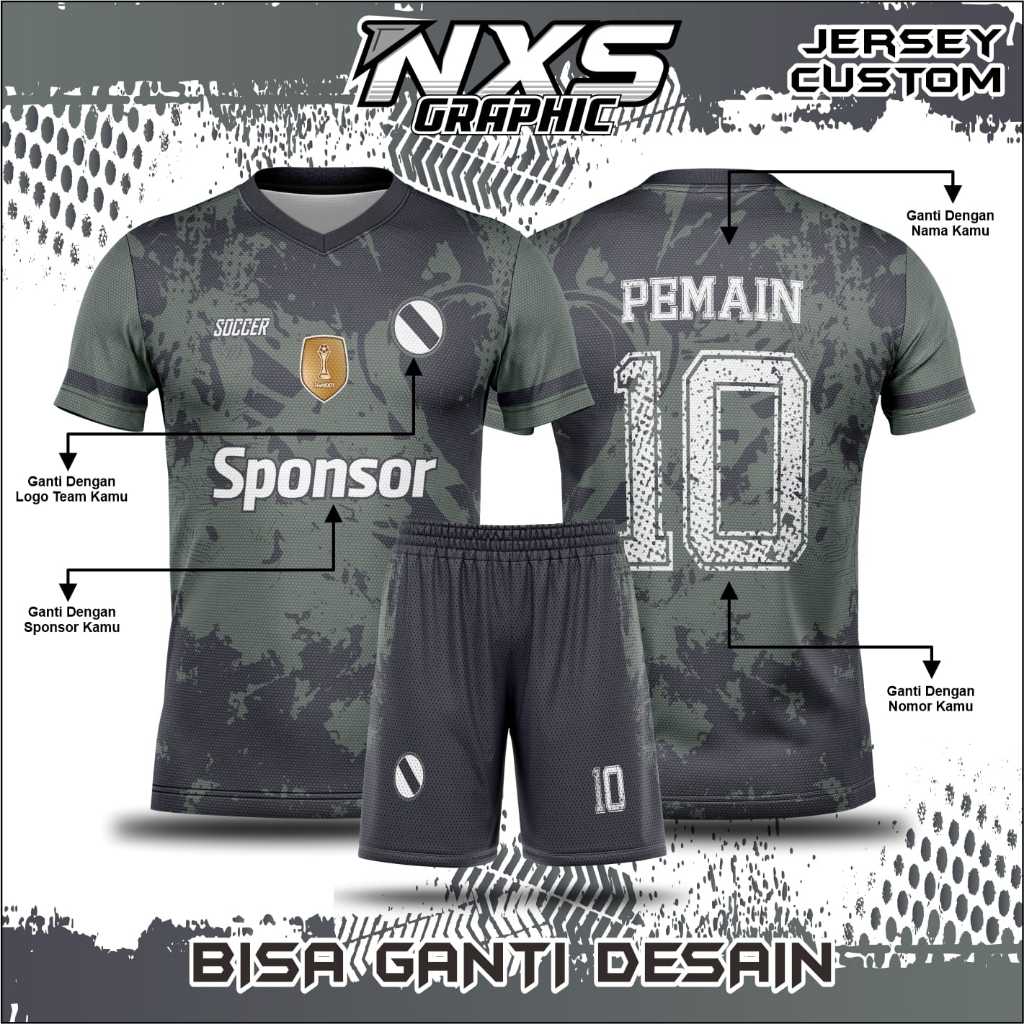 BAJU BOLA & VOLLY  PRINTING DESAIN BEBAS SESUKAMU