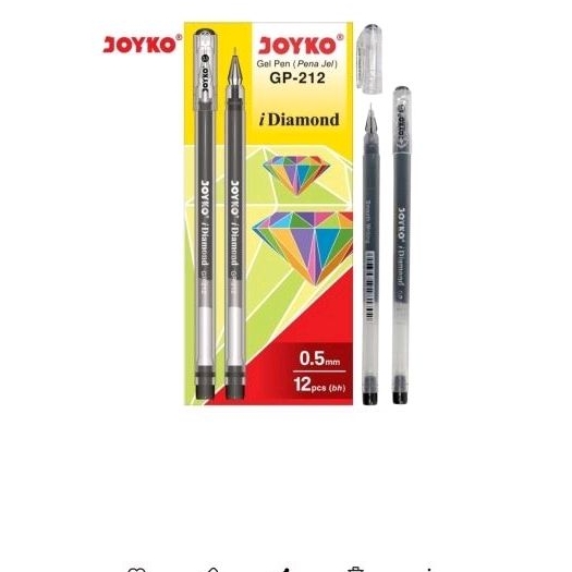 

Pulpen joyko tipe 212 Idiamond gell isi 12pcs