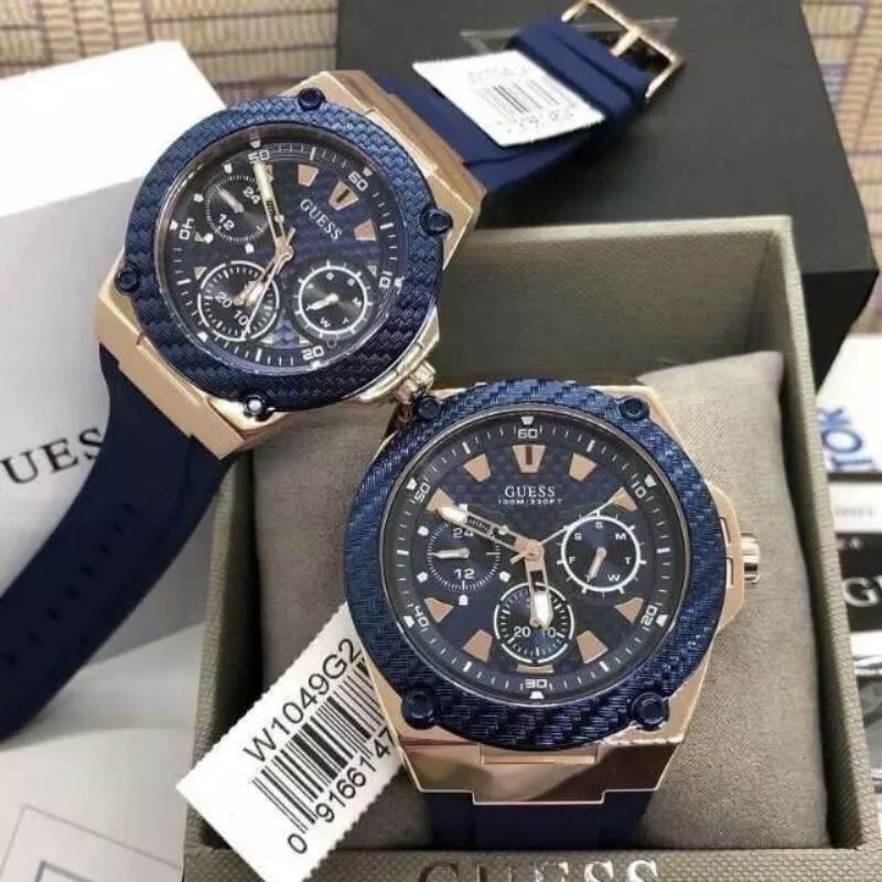 JAM TANGAN GUESS COUPLE BIRU SALE / GUESS BLUE