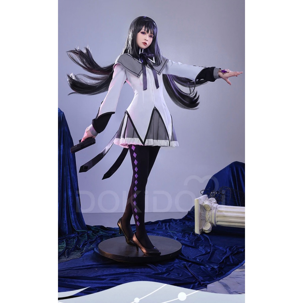 Akemi Homura Cosplay Anime Puella Magi Madoka Magica  Cosplay Costume Uniform Akemi Homura Halloween