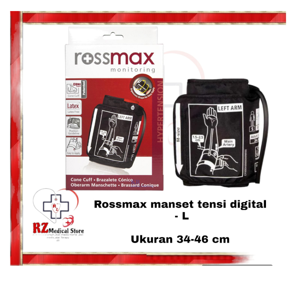 Rossmax manset tensi digital - L Ukuran 34-46 cm