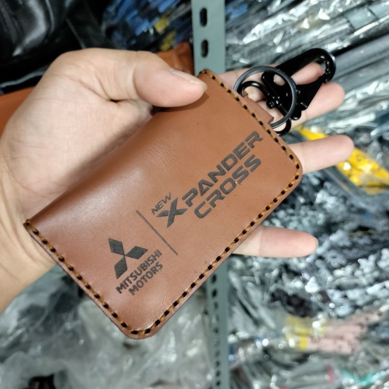 Gantungan Kunci Mobil STNK Kulit Asli Custom Grafir / Produsen dompet stnk Kulit asli