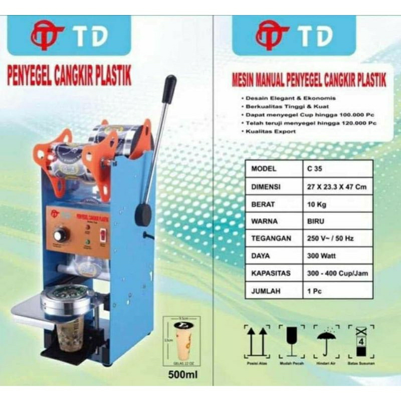 CUP SEALER  TD 500 ml