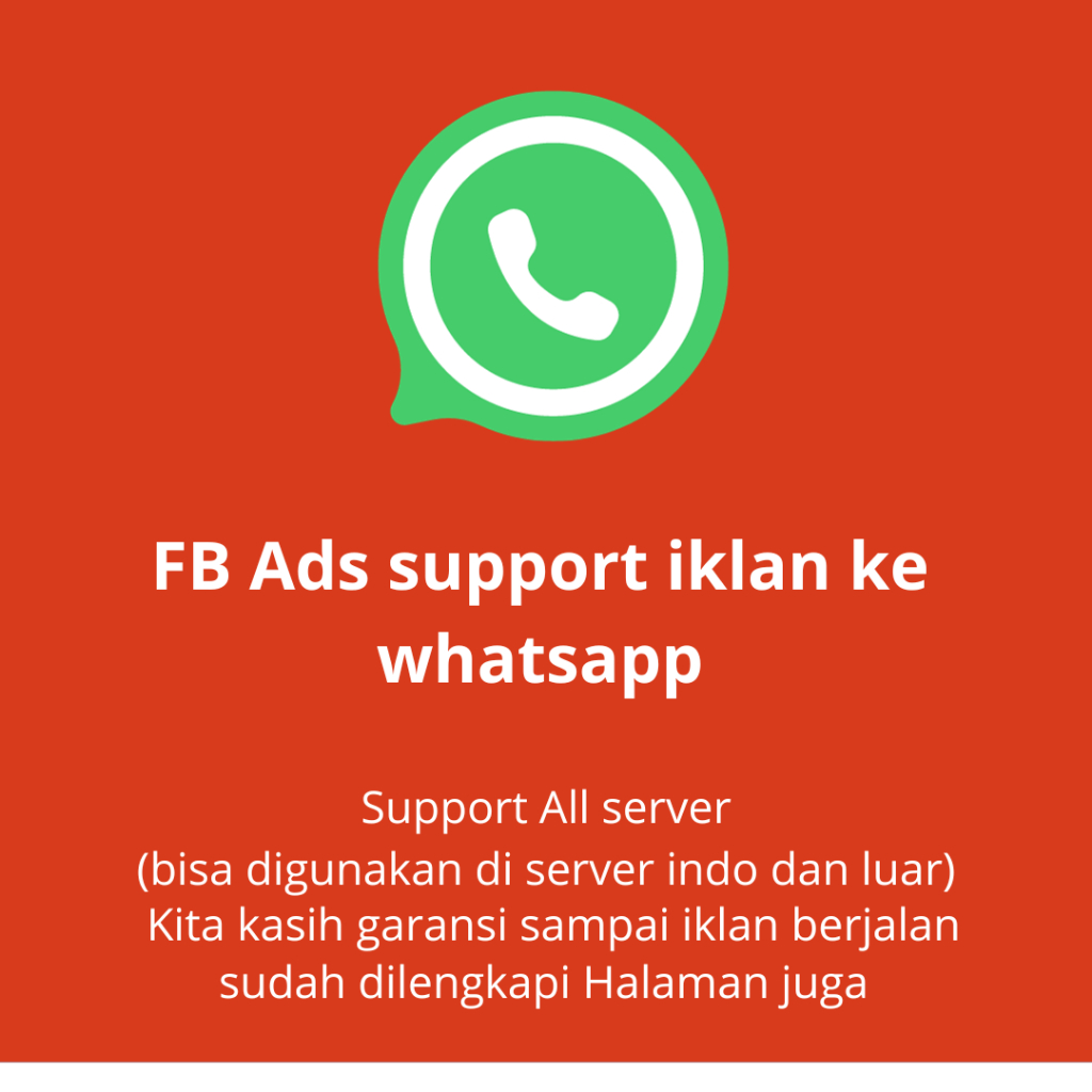 Akun IklanFB Support WhatsApp