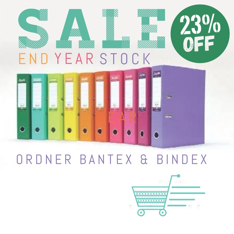

ORDNER SALE | END YEAR STOCK | 23% OFF | LEVER ARCH FILE BANTEX dan BINDEX