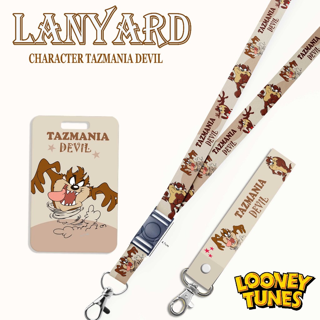 

STRAP LANYARD CARD HOLDER Tazmania Devil Gantungan Kunci, Handphone, ID Card