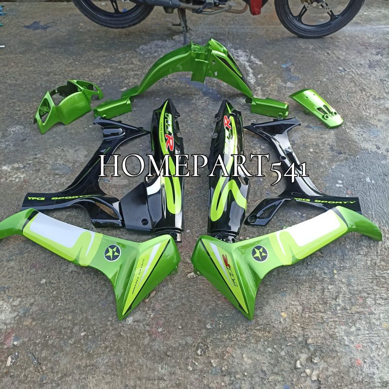 FULL SET BODY HALUS YAMAHA FIZ R FIZR CALTEX HIJAU HITAM