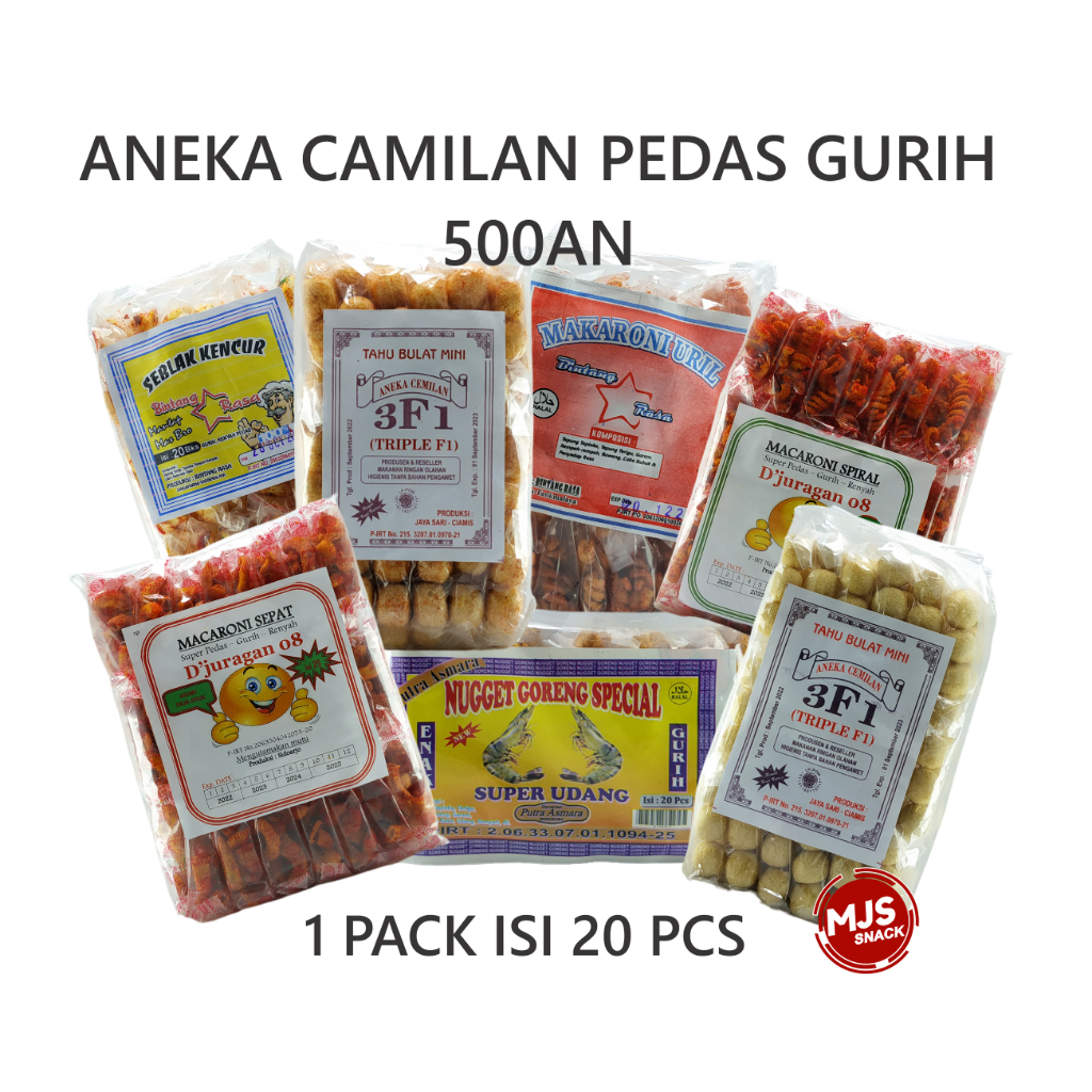 

Camilan Pedas dan Gurih_1 Pack isi 20 Pcs