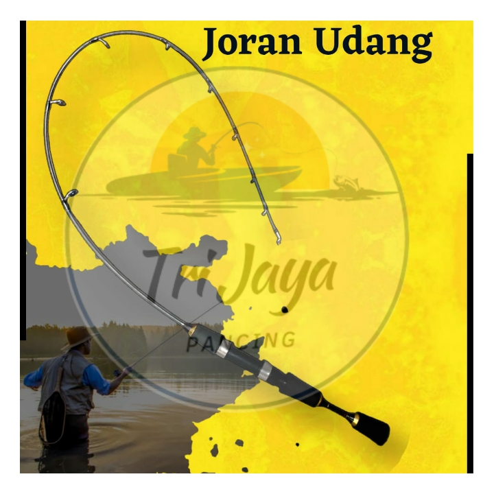 Joran udang hitam polos super lentur 100 120 135