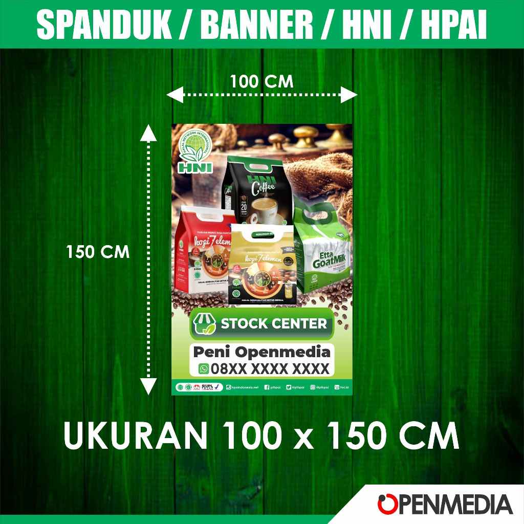 BANNER HNI ANEKA KOPI UK. 100X150
